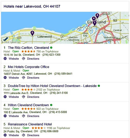 Hotels - Lakewood, OH 44107