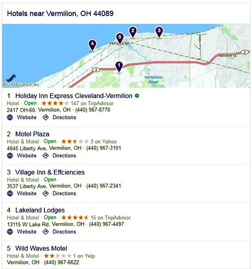 Hotels - Vermilion, OH 44089